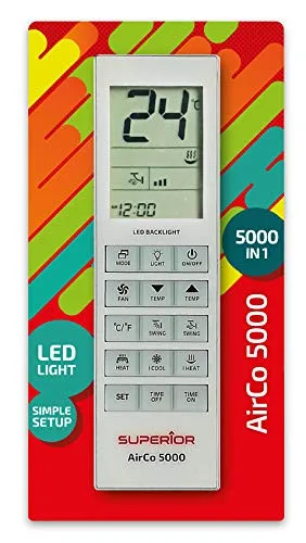 Mando Universal Para Aire Acondicionado 5.000 Codigos SUPERIOR SUPCU005