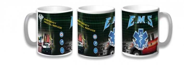 Taza de Cerámica Barbaric modelo EMS, impresión 360º, diseñada en España