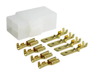 Caja De Conexion 4 Terminales Faston M-H Polarizada 6,35mm