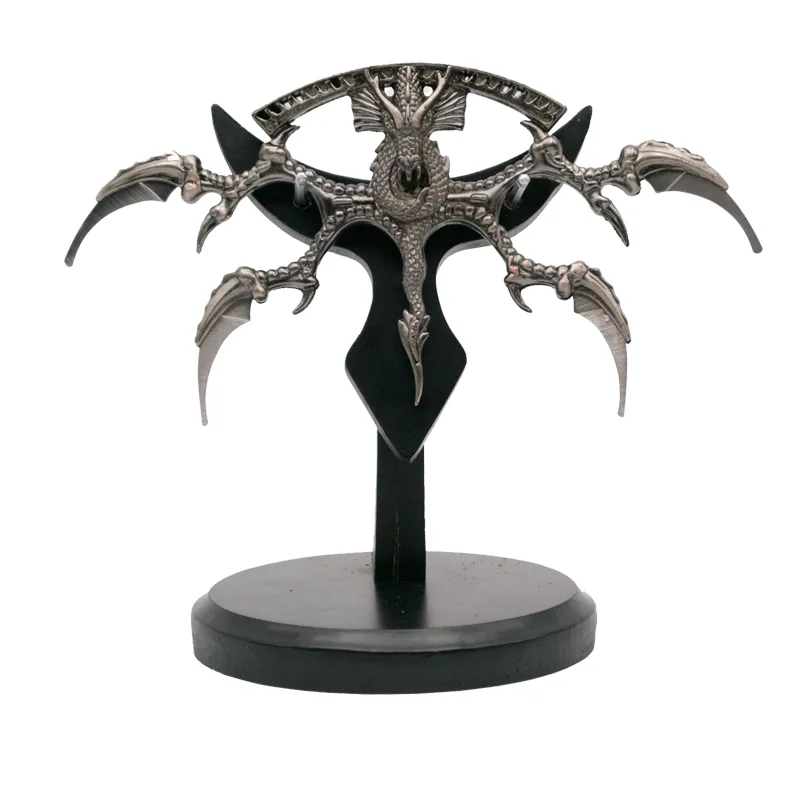 Cuchillo o daga de ornamento y colección con 4 cuchillas de 19 cm de longitud total