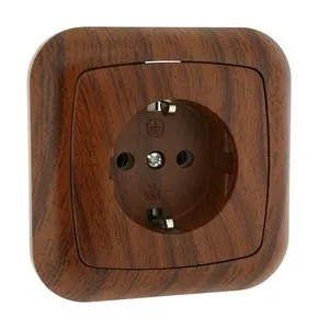 Base Enchufe Schuko Empotrar MADERA