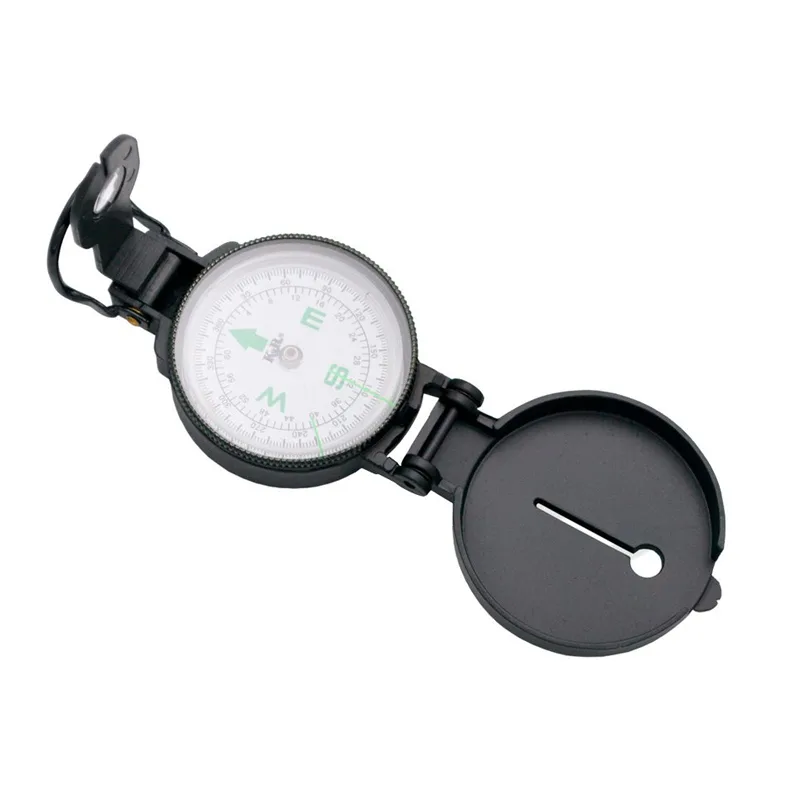 Brújula de aceite con tapa de metal de color negro de la marca Amont en caja de Presentación