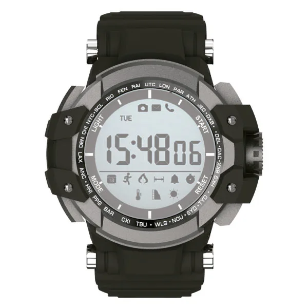 Billow Technology XS15BK - Reloj Digital para Unisex Adultos, Color Gris/Negro