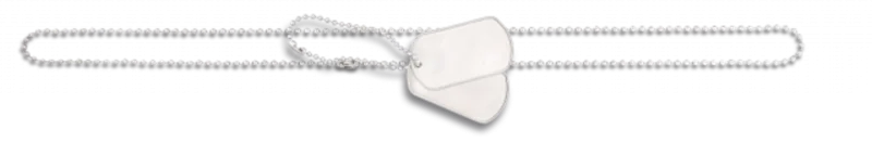 Chapa Identificacion Militar Doble