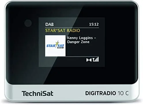 TechniSat DIGITRADIO 10 C - Adaptador de Radio Digital Dab+ (Pantalla a Color, Bluetooth, Mando a Distancia, Despertador, Ideal para actualizar los Sistemas de Alta fidelidad) Negro y Plateado