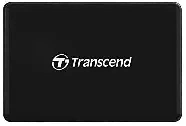 Transcned RDF8 - Lector de Tarjetas, conector USB tipo A, ranura SD, microSD, MS, y CF, Negro
