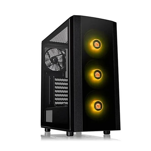 Thermaltake Versa J25 TG RGB - Caja Gaming para PC, Color Negro