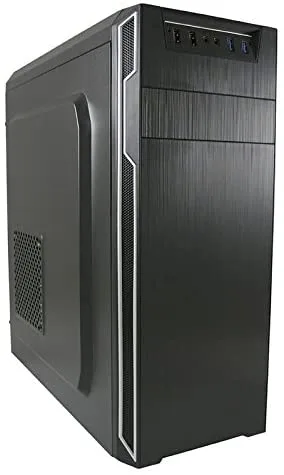 LC-POWER 7038B, Midi Tower, PC, Metal, Negro, ATX,Micro ATX,Mini-ITX, 14,5 CM