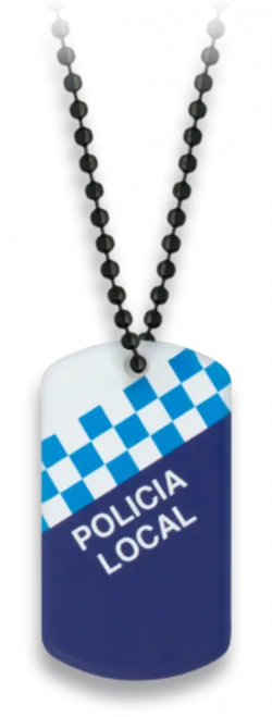 Placa Con Cadena De Bolas Policia Local