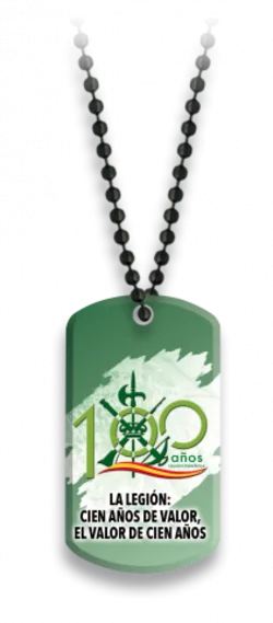 Placa Con Cadena De Bolas Legión Centena