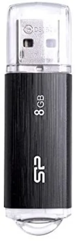 Silicon Power Ultima U02 unidad flash USB 8 GB USB tipo A 2.0 Negro, Transparente