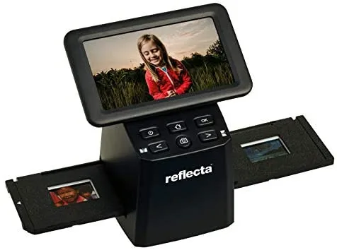 Reflecta x33-Scan - Escaner Negativos Fotograficos y escaner Diapositivas, 15.3MP CMOS, Resolución 4608x3072 (5760x3840 Interpolada), Pantalla LCD IPS de 5", Corrección de Exposición Auto/Manual