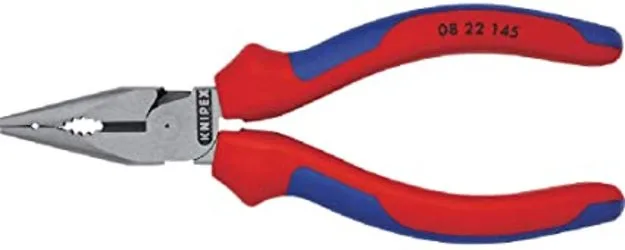 Knipex Alicate universal en punta negro atramentado, con fundas multicomponentes 145 mm 08 22 145