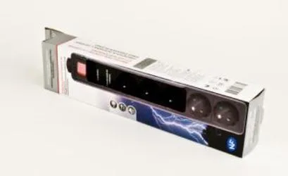 Gembird SPF5-C-5 limitador de tensión Negro 5 salidas AC 250 V 1,5 m