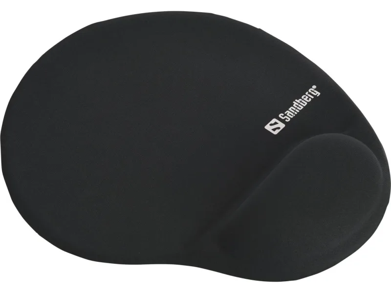Sandberg Gel Mousepad - Alfombrilla de Gel para ratón con Apoyo de Silicona para la muñeca, Negro