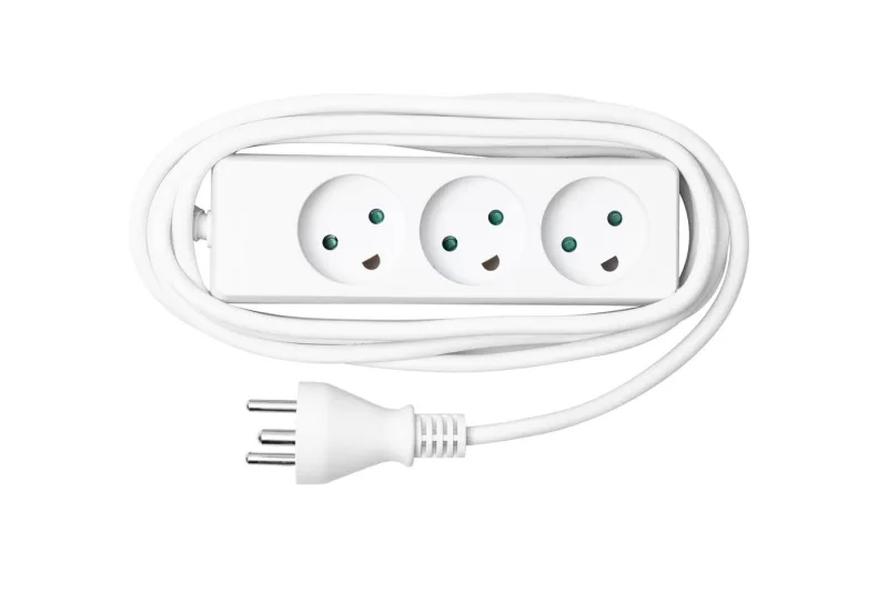 Microconnect MC-GRU0350DK base múltiple 5 m 3 salidas AC Interior Blanco