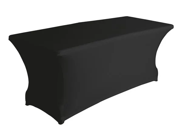 Perel Cubierta para Mesa, Negra, Rectangular, 180 cm x 75 cm x 74 cm