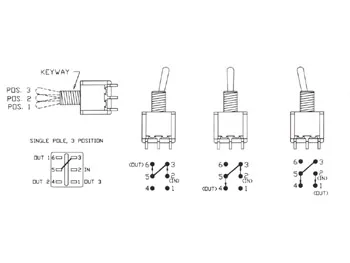 Switches De 3 Vías SPDT Interruptor - Vertical un de un de un