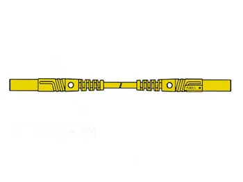 Hirschmann HM0431S25 Contact Protected Injection-Moulded Measuring Lead 4Mm 25Cm, Amarillo