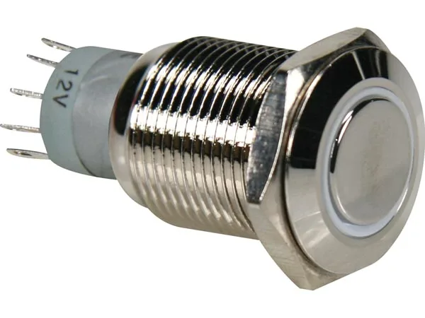 Velleman R1600W interruptor eléctrico Interruptor pulsador Níquel, Blanco