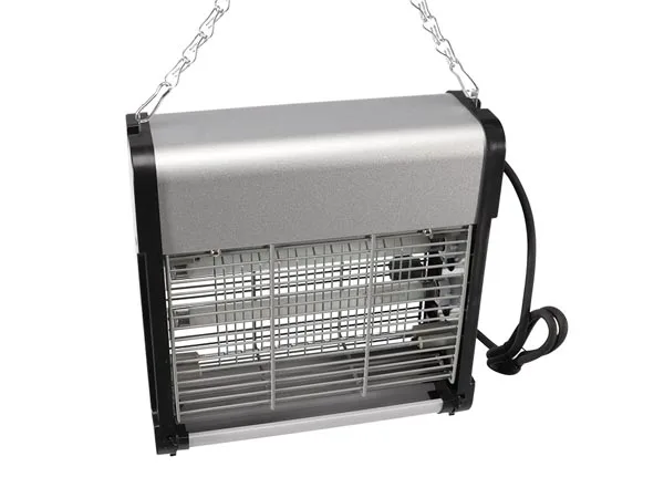 Perel Lámpara UV Mata Insectos eléctrica Interior, Rejilla 2800V, Dispositivo silencioso con Bandeja extraíble, Cobertura 30 m², Carcasa metálica, Control sin químicos