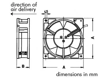 Ventilador sunon 230vac rodamiento de bolas 120 x 120 x 38mm