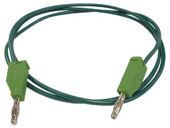Velleman Cable de medición, lámina de plátano de 4 mm, doblemente aislado, apilable, moldeado por inyección, muy flexible, longitud de cable de 100 cm, verde, máximo 30 V/3 A