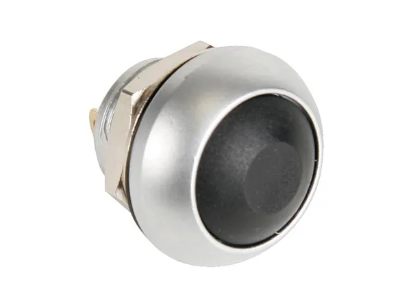 Velleman R1398 interruptor eléctrico Interruptor pulsador Negro, Metálico