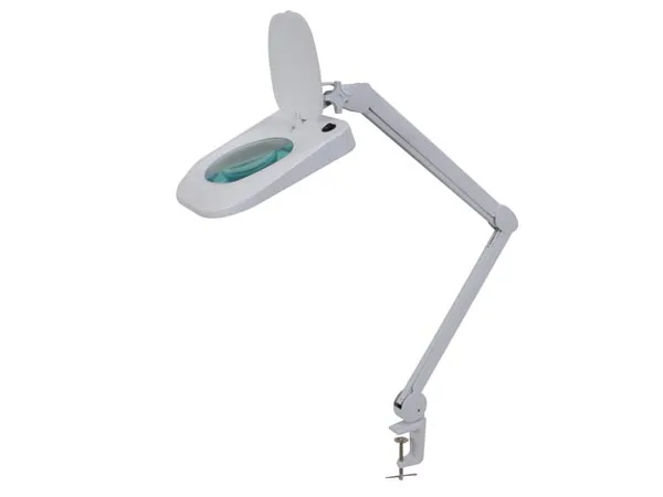 Velleman Lámpara de lupa LED con abrazadera, brazo giratorio, interruptor de encendido/apagado y función de atenuación, 60 LED, aumento 3x, para niños, adultos, adultos mayores, lectura, pintura de