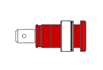 Hembrilla de seguridad aislada 4mm / roja (seb 2620-f6,3)