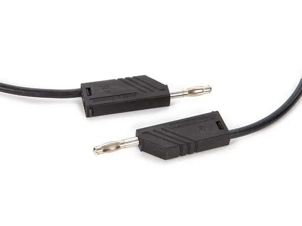 Hirschmann HM040050 Cordon de Medida 4mm, Negro Mln-SIL / 1, 50cm