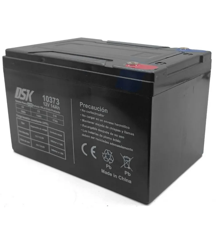 Bateria Plomo 12vdc 14h Ciclica Vehiculos Dsk 10373 Terminales Tornillo M6