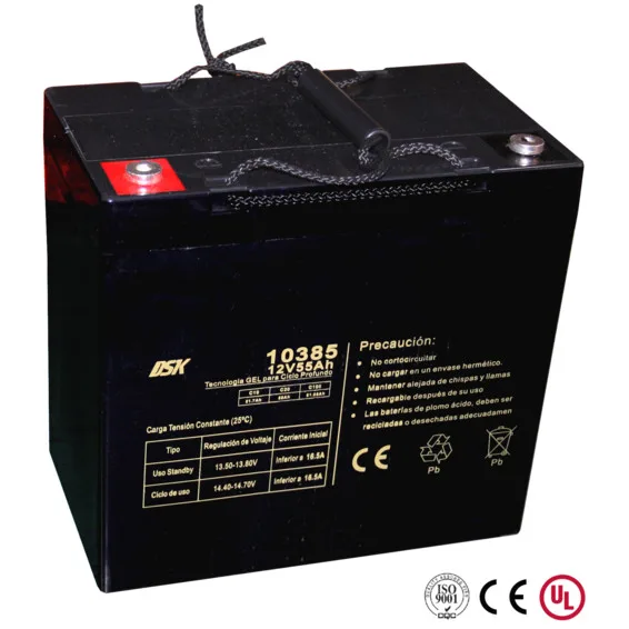 Bateria Plomo 12vdc 55ah Gel Ciclo Profundo Solar Dsk 10385