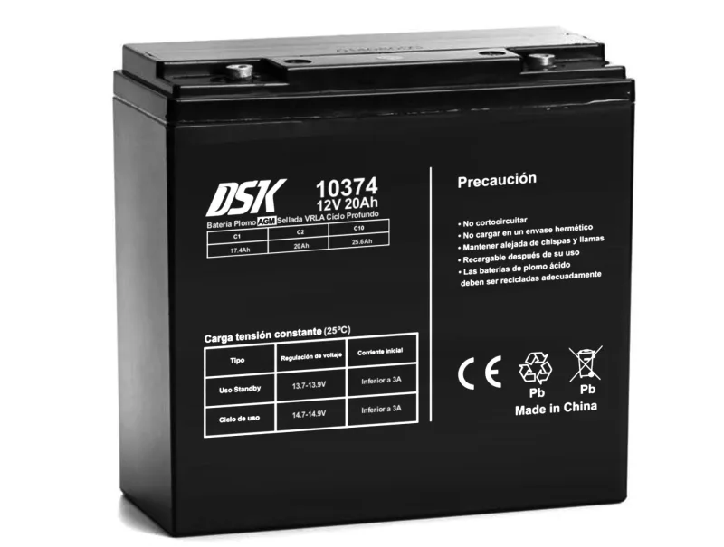 Bateria Plomo 12vdc 20ah Ciclica Vehiculos Dsk 10374