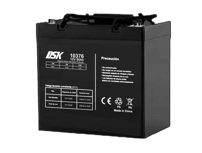 Bateria Plomo 12vdc 50ah Gel Ciclo Profundo Solar Dsk 10376