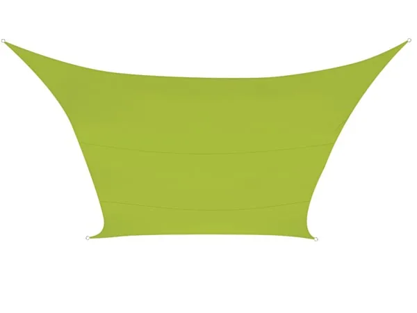 Perel Sombreado Velo, Repelente de Agua, 2 x 3 m, 160 g/m², poliéster, Rectangular, Lima Verde
