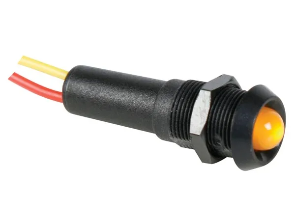 Perel 139221 lámpara LED de señal, 24 V, carcasa negro ABS, Amarillo