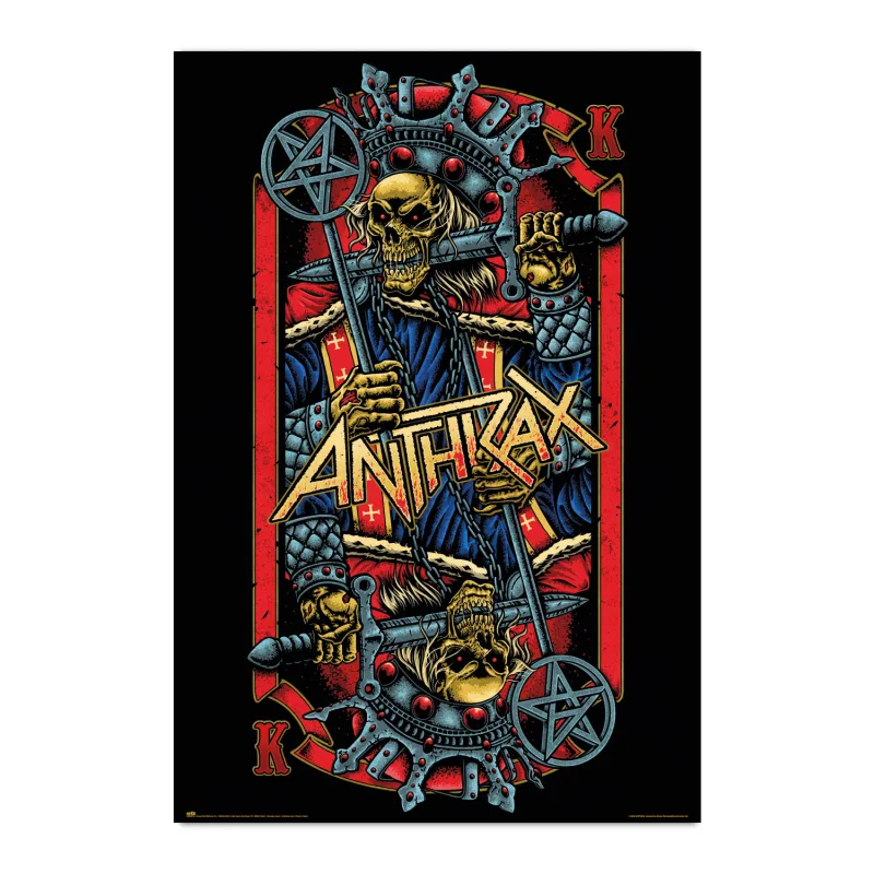Grupo Erik Poster Anthrax, Evil kings - Laminas decorativas 61x91,5cm a todo color | Posters para pared ideal decoración habitación