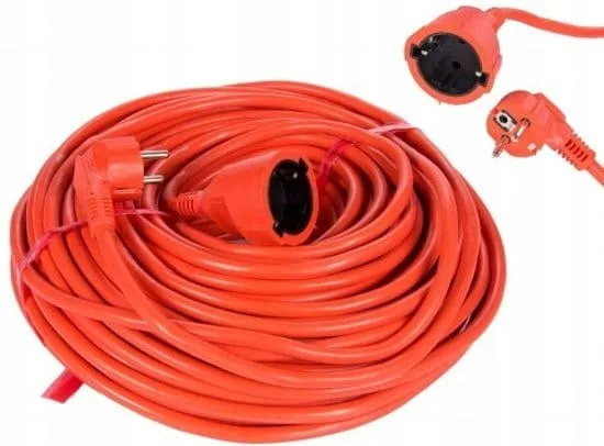 Vertex pzo30m cable de extensión retráctil 30 m 3x2,5 mm naranja