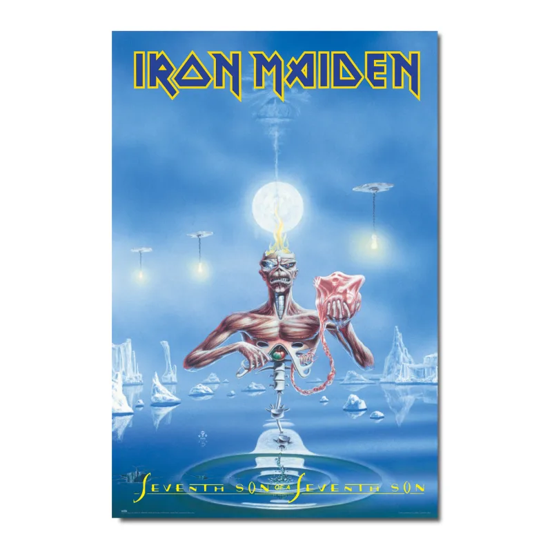 Grupo Erik Poster Iron Maiden Séptimo hijo de un séptimo hijo - Laminas decorativas 61x91,5cm a todo color | Posters para pared ideal decoración habitación