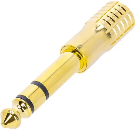 Adaptador Jack 6,3 Macho St A Jack 3,5 Hembra St Dorado Adam K4amf3jm3gold