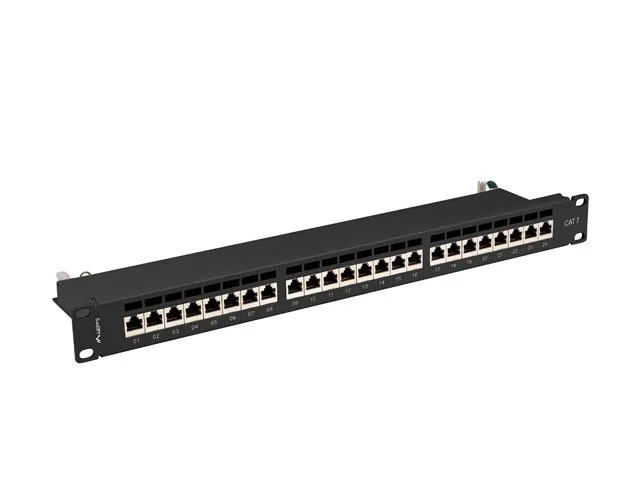 Lanberg Patch Panel 24 Port 1U Cat.7 FTP Black PPS7-1024-B