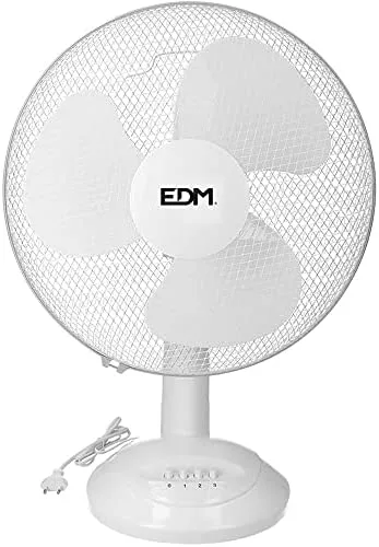 Ventilador de sobremesa blanco potencia: 45w aspas: ø40x61cm edm