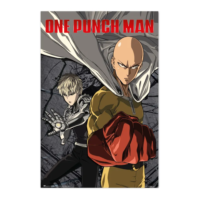 Grupo Erik Póster One Punch Man Saitama & Genos - Lamina decorativa One Punch/Póster Producto con licencia oficial