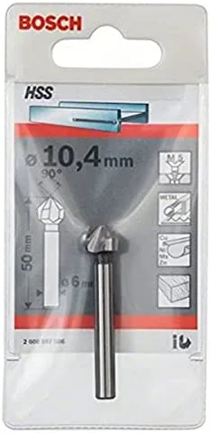 Bosch 2 608 597 506 - Avellanadores cónicos - 10,4, M 5, 50 mm, 6 mm (pack de 1)