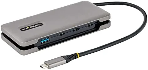 StarTech.com Hub USB-C de 4 Puertos - 1 Puerto USB-A - Concentrador de 3 Puertos USB Tipo C - USB 3.1 de 10Gbps - Ladrón USB Tipo C con Cable de 25cm Envolvente - Splitter USB-C a USB-A