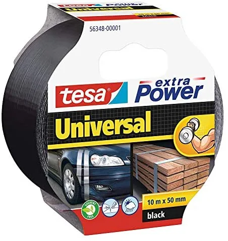 Tesa© Tissu ruban adhésif extra Power Universal Noir 10 m x 48 mm