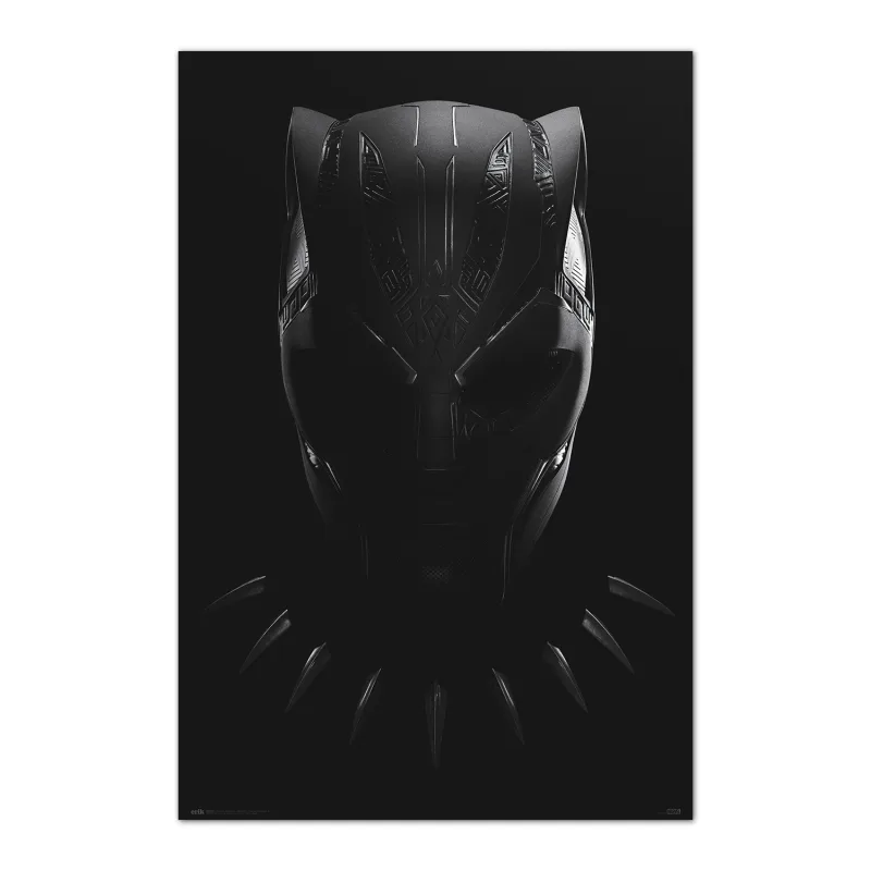 Grupo Erik Poster Marvel Pantera Negra Wakanda forever - Poster Wakanda - Laminas decorativas 61x91,5cm a todo color | Posters para pared ideal decoración habitación Marvel regalos