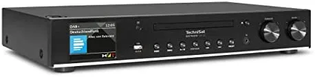TechniSat DIGITRADIO 143 CD (V3) - sintonizador HiFi Digital, Radio por Internet (Dab+, FM, Bluetooth, Spotify Connect, Reproductor de CD, WLAN, Ancho 43,5 cm, Control de aplicación y Remoto) Negro