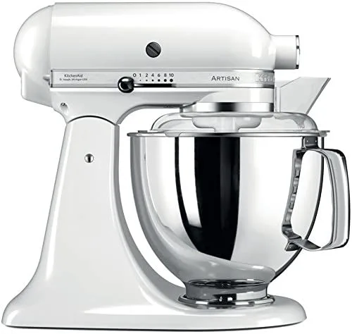 KitchenAid Robot de cocina Artisan 4,8 L, color blanco